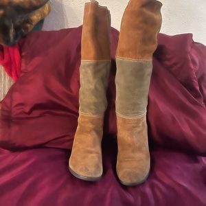 Dr Scholls Folklore Women’s suede patchwork wedge heel size 8 boots